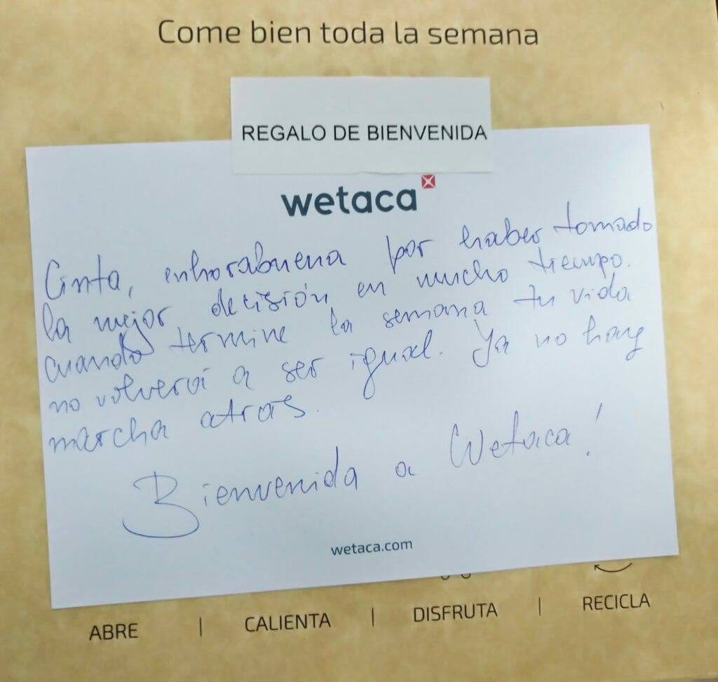 Mensaje personalizado Wetaca - CinTínez